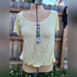 Free People top, XS, Yellow